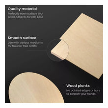 10 Lienzos Circulos/Cuadrados De Madera Arteza