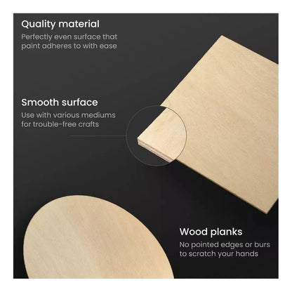 10 Lienzos Circulos Y Cuadrados De Madera Arteza - Coveme