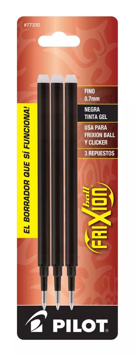 3 Repuestos Boligrafo Gel Pilot Frixion Tinta Borrable Color - MarchanteMX