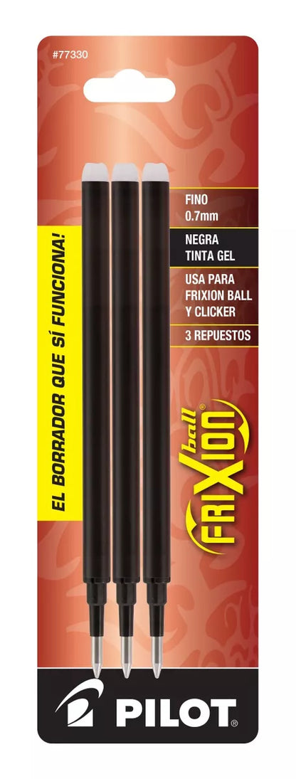 3 Repuestos Boligrafo Gel Pilot Frixion Tinta Borrable Color - MarchanteMX