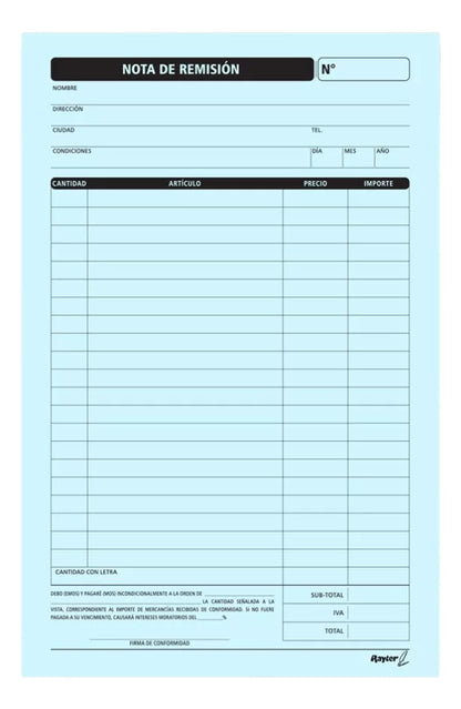 Notas Remision Autocopiante Esquela Rayter 4 Blocks 44h C/u