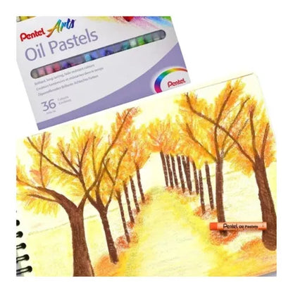 36 Pasteles Gises Tizas Aceite Pentel Arts Redondos Colores