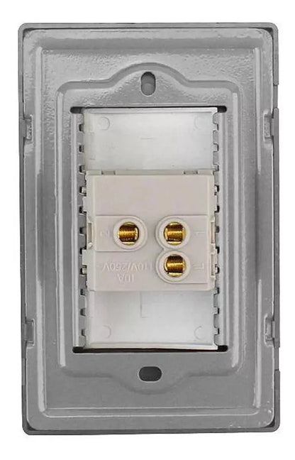 Placa Apagador Sencillo Sanelec 4630 Cordoba Acero Inox. - Marchante MX