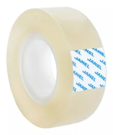 10 Cinta Adhesiva Janel Transparente 24mmx65m Rollo Chica