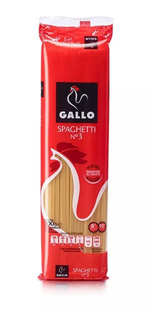 Spaghetti Pasta Italiana Premium Bolsa Gallo 450g