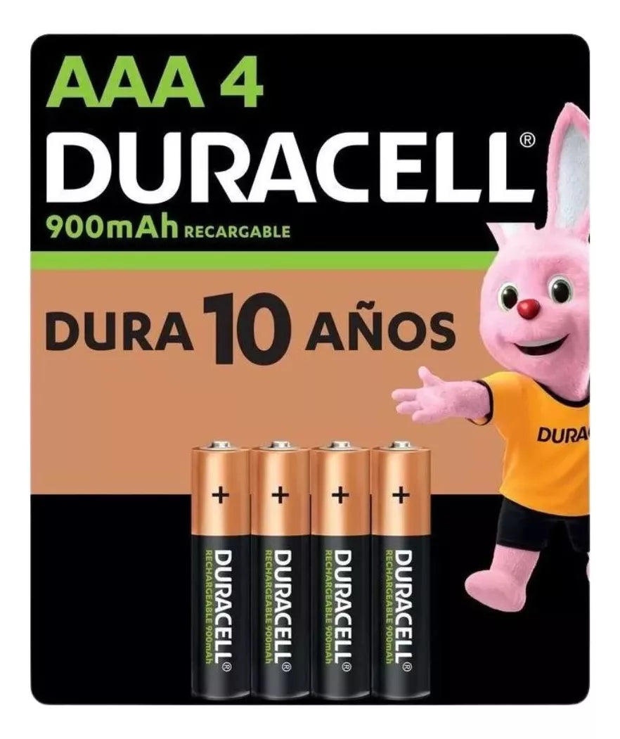 Pila Recargable Aaa Duracell Dx2400 De 900 Mah De 1.2v