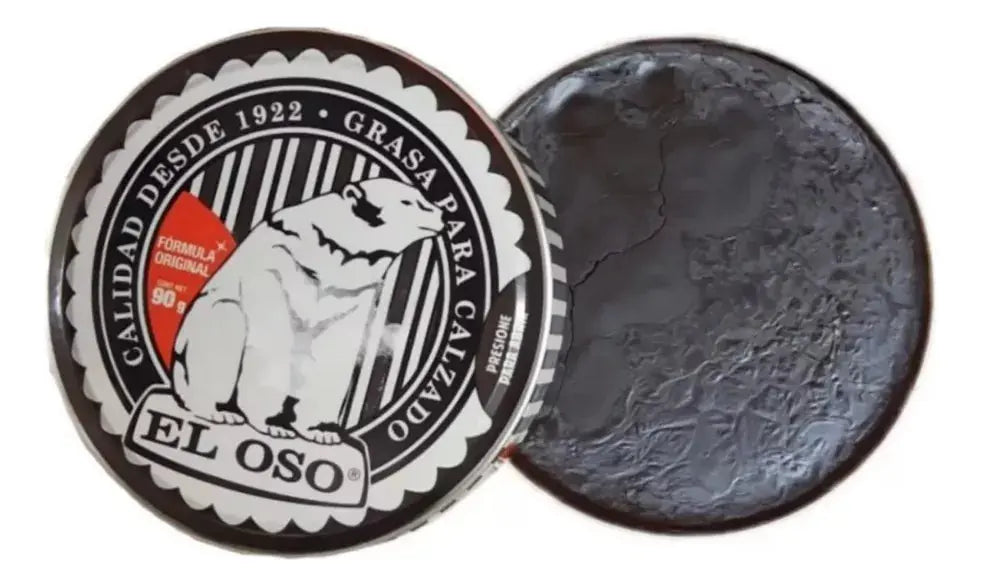 Grasa Calzado El Oso Color Café Oscuro 90 G Limpieza Zapatos - El oso - vista lateral