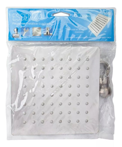Regadera Cuadrada 6 ( 15cm) Sanplom Acero Inoxidable 8502