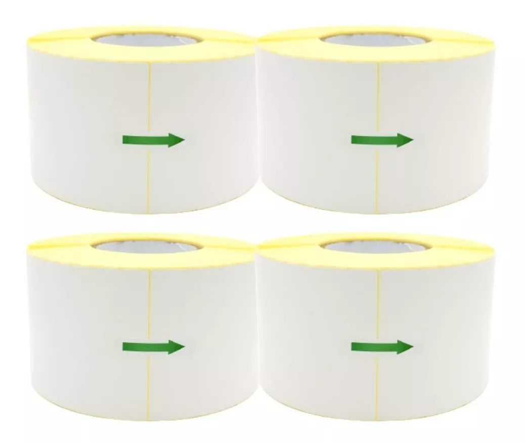 4 Rollos Etiquetas Adhesivas Adhes 1000 X Rollo 10cm X 15cm