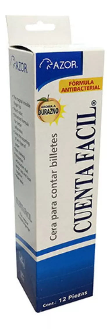 12 Piezas Cuentafacil Cera Contar Billetes 14gr Azor