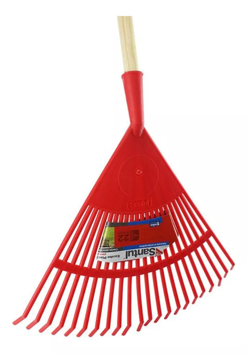 2 Pzs Escoba Jardin Curva Santul Metálica 22 Dientes 500mm