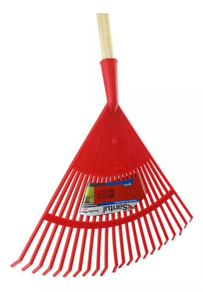 2 Pzs Escoba Jardin Curva Santul Metálica 22 Dientes 500mm