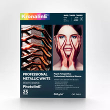 25 Hojas Papel Fotográfico Metallic White Kronaline Ph110