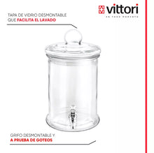 Dispensador Vitrolero 4.8l Tapa Canica Vidrio Cristalino