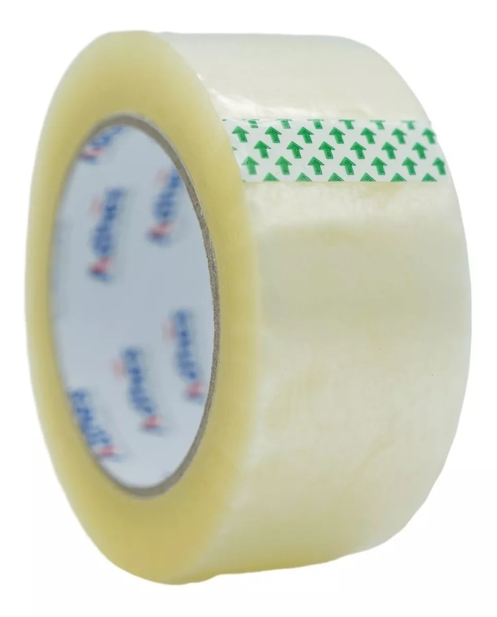 6pz Cinta Adhesiva Adhes Transparente Empaque 48mm X 50m