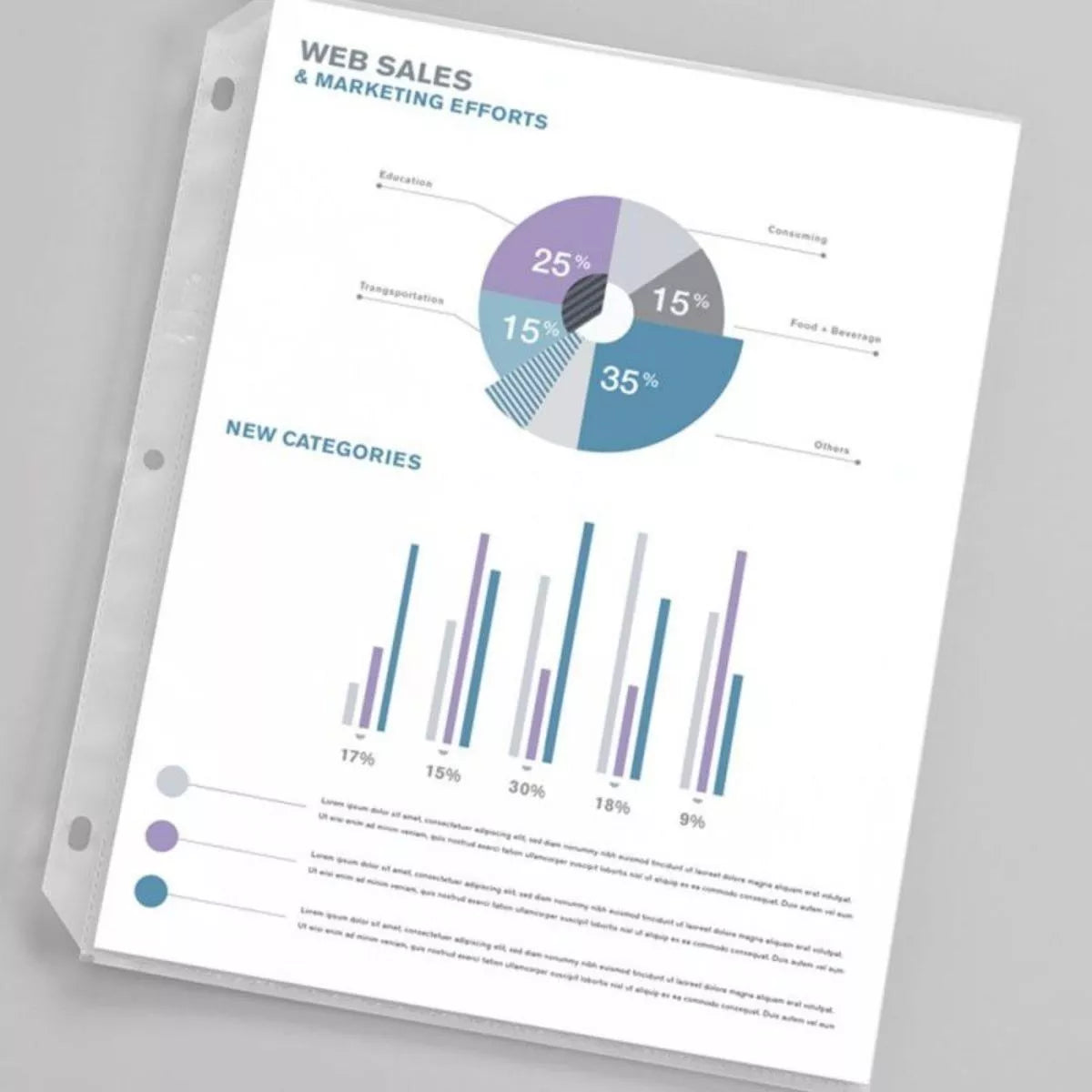 50 Protectores Hojas Grueso Cristalino Avery Tamaño Carta