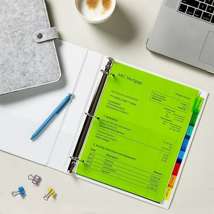 8 Separadores Pestañas Avery Insertables Carpeta Colores