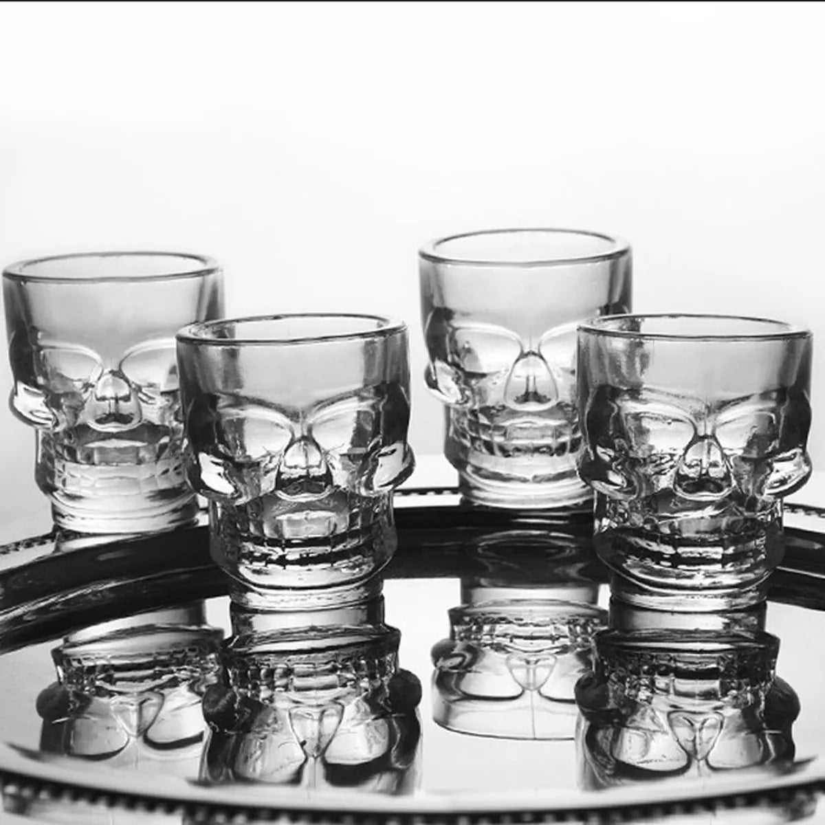 6 Pack Vaso Tequilero Shot Calavera Craneo Vidrio Escoge Mod