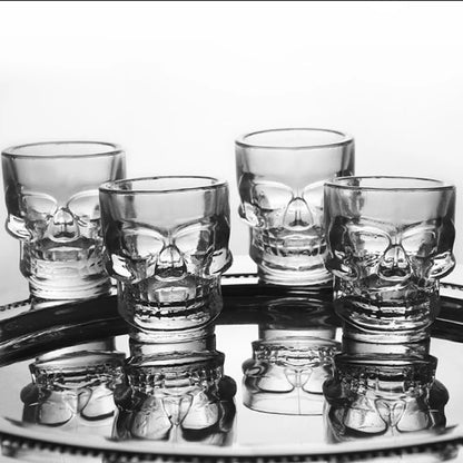 6 Pack Vaso Tequilero Shot Calavera Craneo Vidrio Escoge Mod