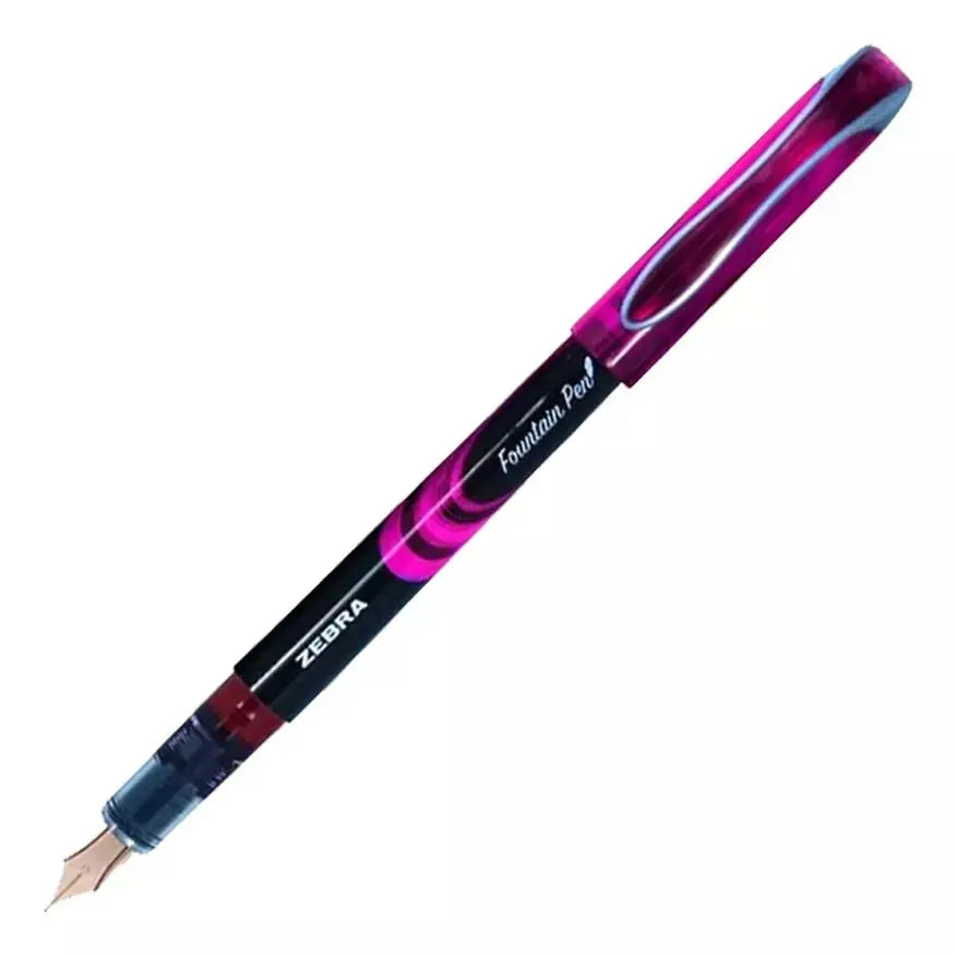 Lot De 3 Stylos à Plume Jetables Zebra Fuente - Encre Rose Élégante Et Fluide