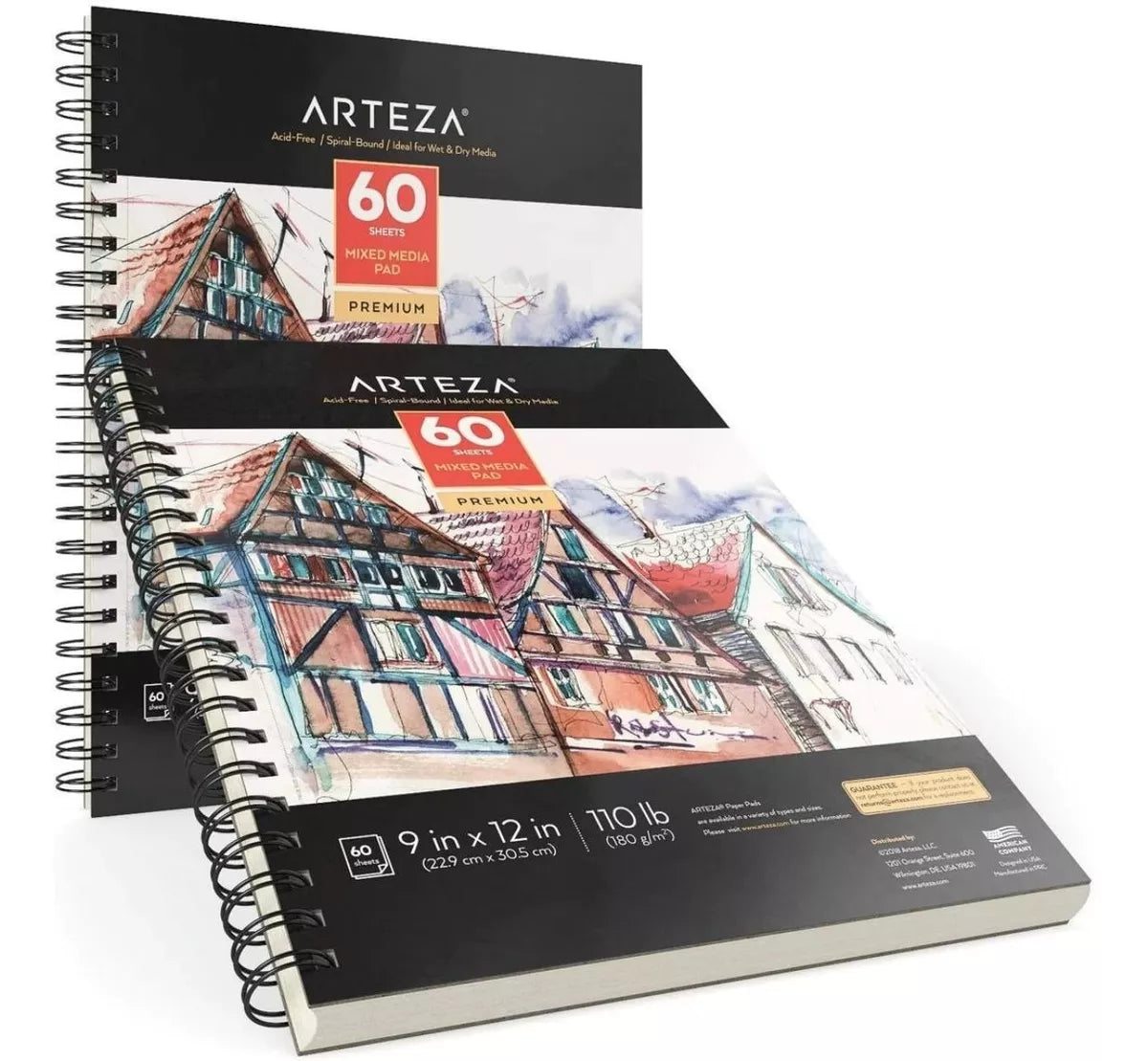 Set 2 Block Mixed Media 22x30 60h Microperforado Arteza