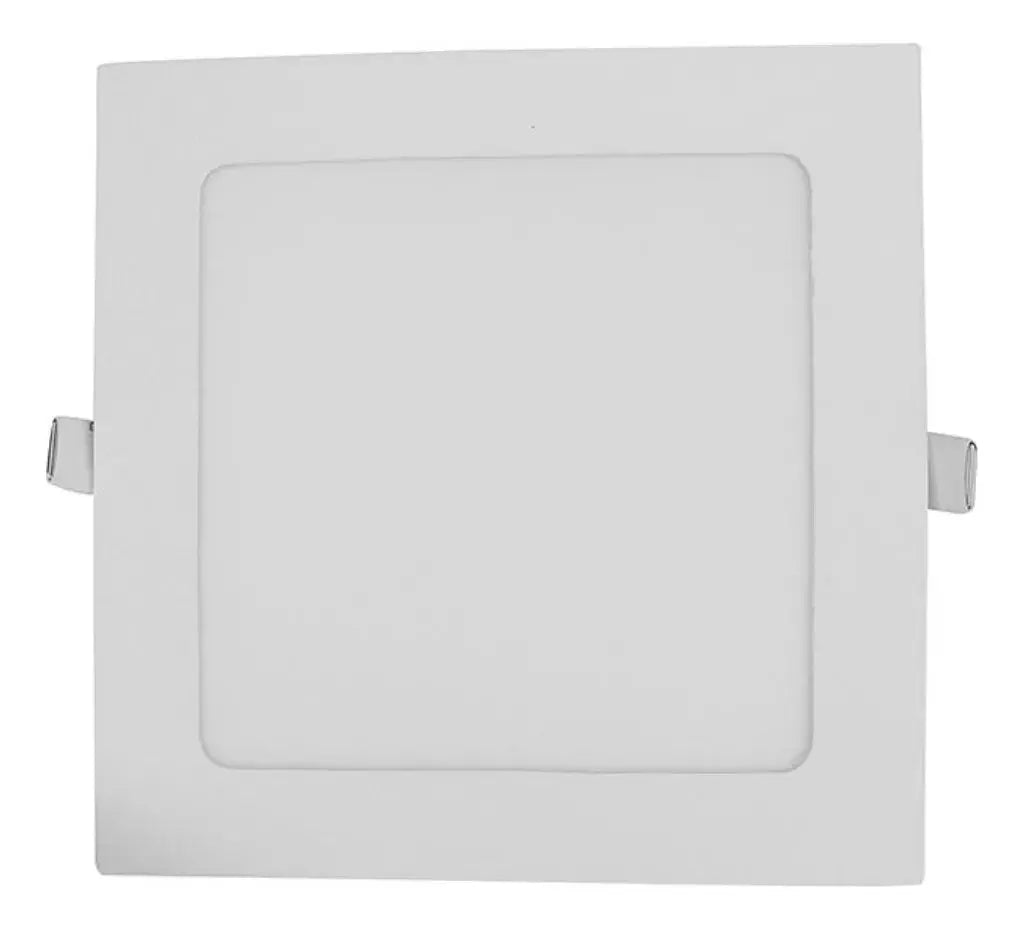 Luminario Led Sanelec 12w Cuadrado Empotrar Luz Fría Blanco - Sanelec - vista lateral