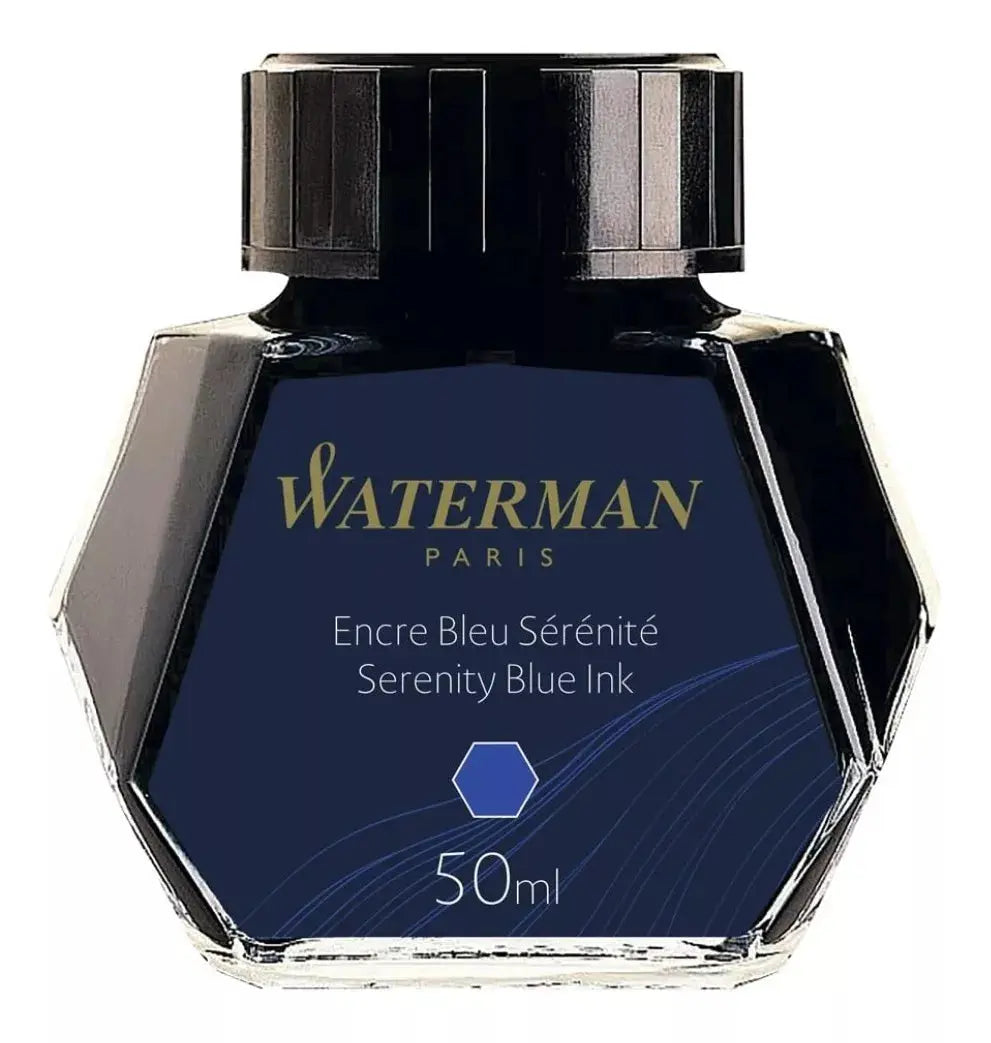 Tinta Frasco Intensa Plumas Fuente Estilograficas Waterman Azul Serenidad - Waterman