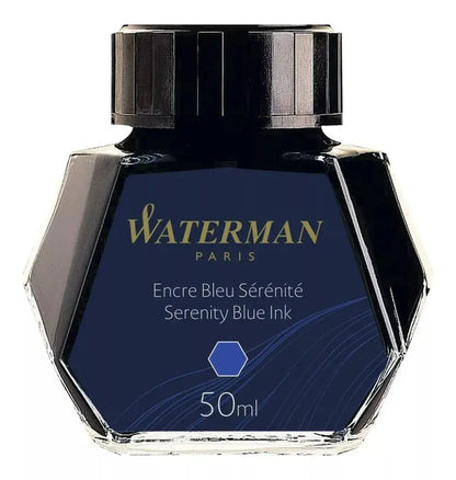 Tinta Frasco Intensa Plumas Fuente Estilograficas Waterman Azul Serenidad - Waterman