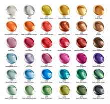 36 Tubos 22 Ml Pintura Acrilica Arteza Colores Metalicos