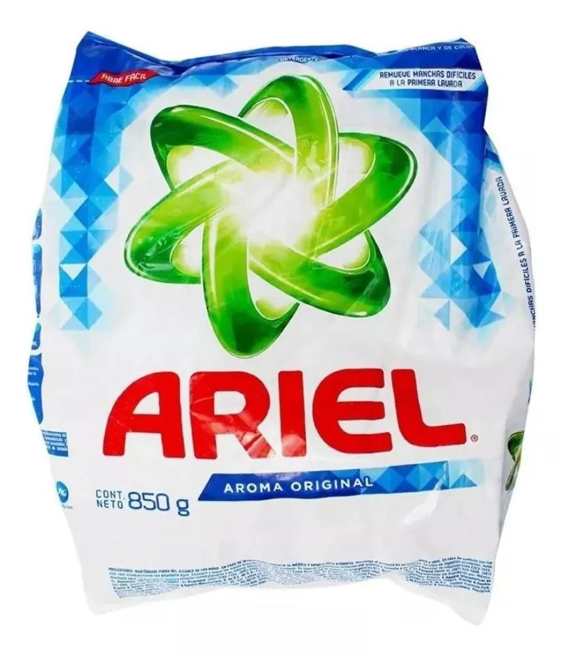 Detergente En Polvo Ariel Bolsa 850 Gr Ropa Aroma Original