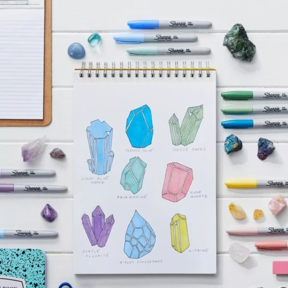 Marcadores Permanentes Sharpie Colores Misticos Punta Fina 24 Piezas