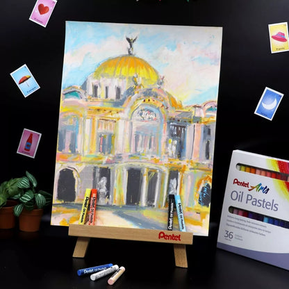 50 Pasteles Gises Tizas De Aceite Pentel Arts Redondos