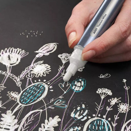 Set 12 Marcador Aceite Permanente Blanco Titanio Arteza