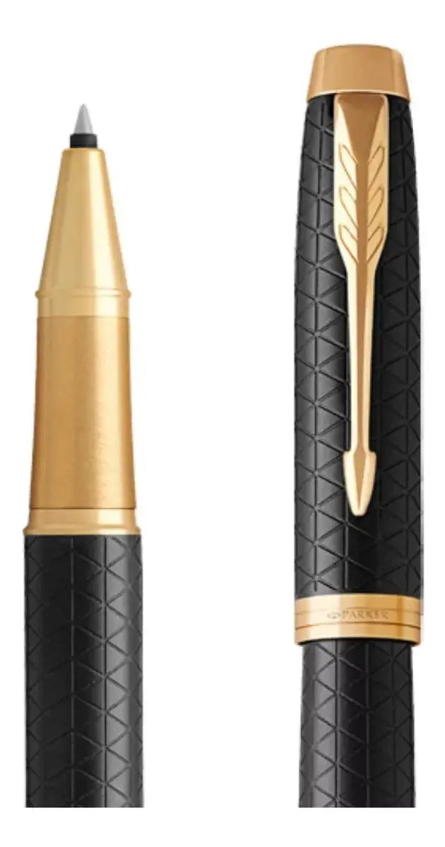 Bolígrafo Rollerball Parker Im Premium Negra Acabados Dorado - Marchante MX