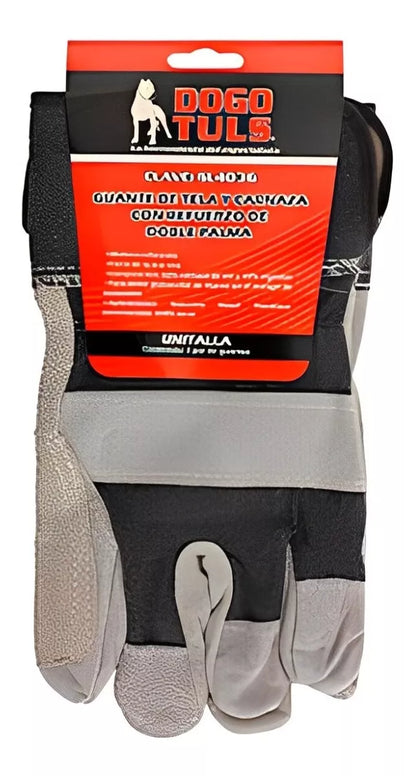 Guante Tela Carnaza Dogotuls Doble Refuerzo