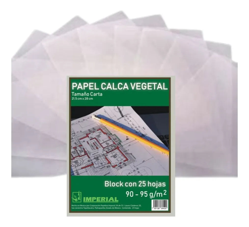 7 Blocks C/25h Vegetal Tam.carta Papeleria Imperial