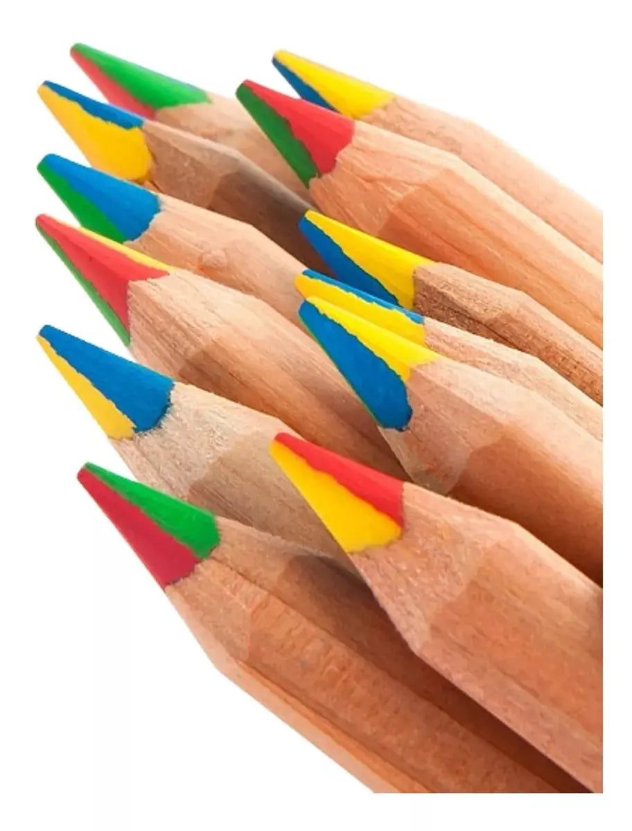 Lápiz Triangular Mina 4 Colores Lyra Super Ferby 12 Piezas - lyra - detalle