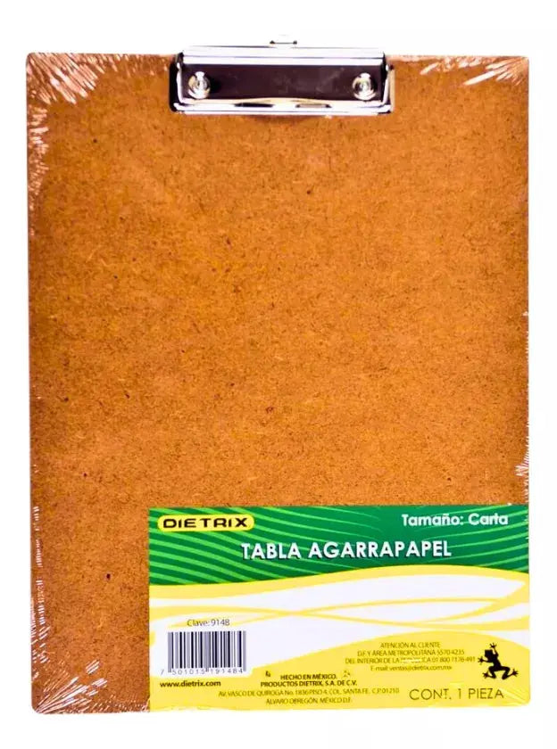 6 Tablas Agarra Papel Dietrix 9148 Tamaño Carta Madera - Marchante MX