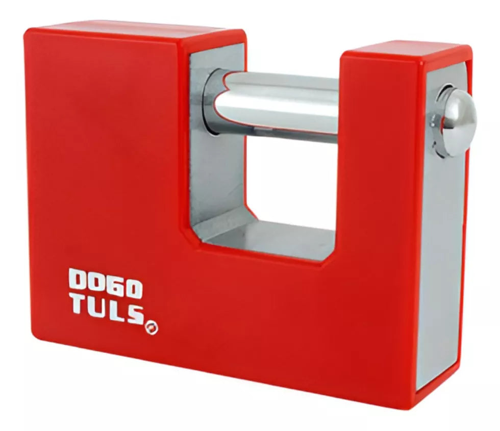 2 Candados Hierro Cortina 80mm Dogotuls Forro Plástico