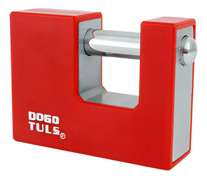 2 Candados Hierro Cortina 80mm Dogotuls Forro Plástico