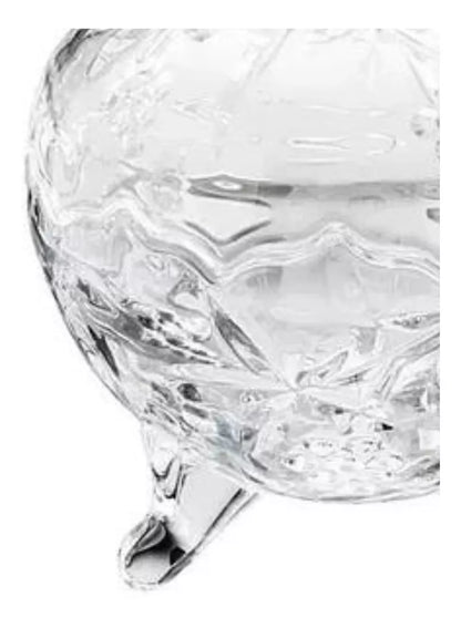 Bombonera Dulcero Vidrio Tapa Patas Vintage Regalo Cristal