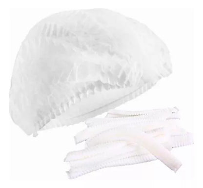 100 Cofia Gorro Plisado Desechable Alyger Elastico Doble