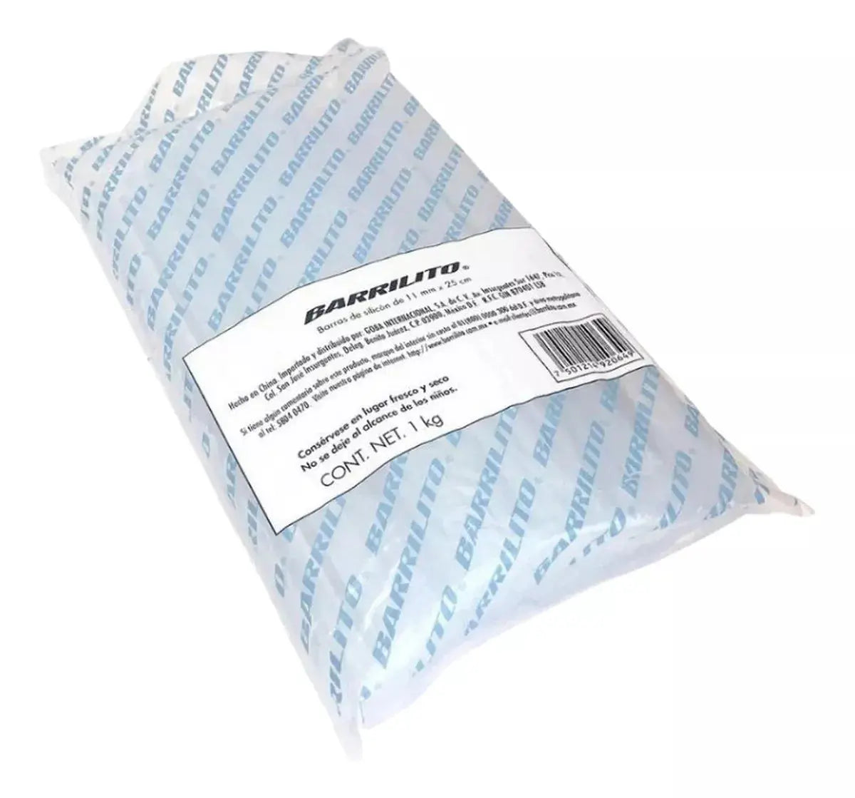 1 Kg Barras Silicon Barrilito Bolsa 7 Mm X 25 Cm Delgada - Barrilito - vista lateral