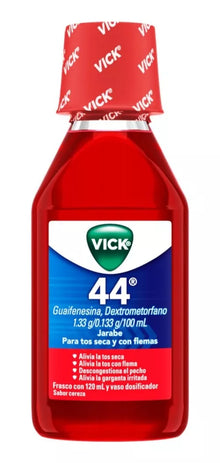 Vick 44 Jarabe Sabor Cereza Frasco 120ml 1.33g/0.133g/100ml