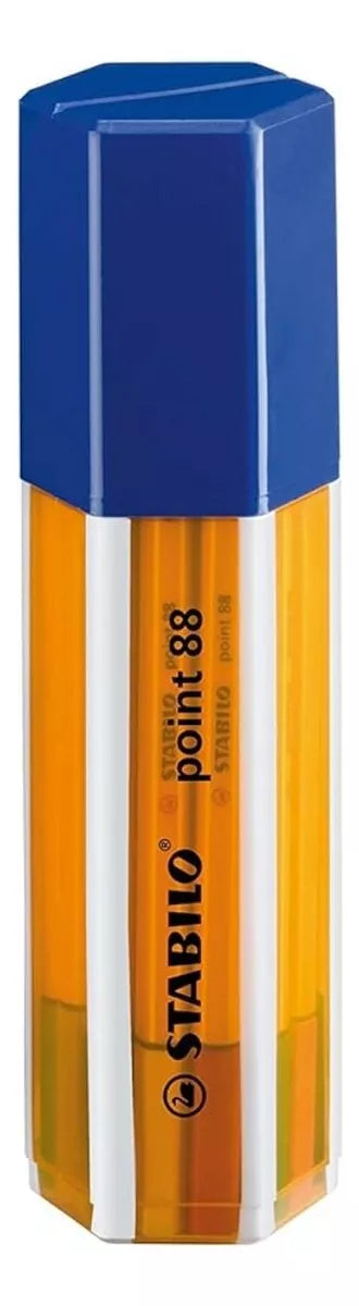 20 Rotuladores Stabilo Point 88 Estuche Big Point Tapa Azul