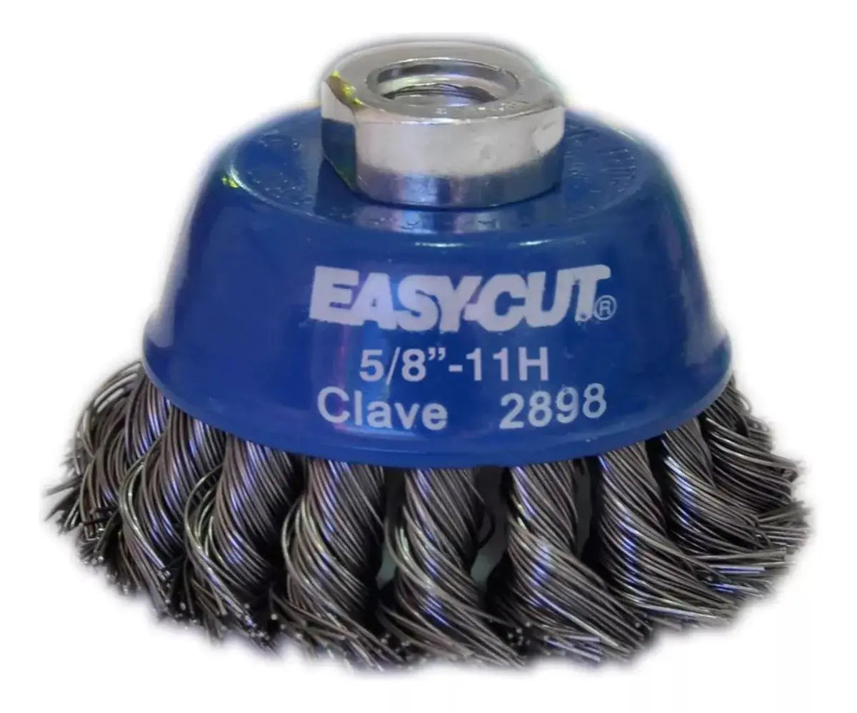 2pz Cepillo Copa Trenzado 2898 Tenazit Limpieza Metales Azul - Marchante MX