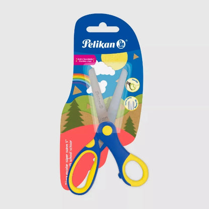 Tijeras Escolar Pelikan Punta Roma Mango Super Suave - Marchante MX