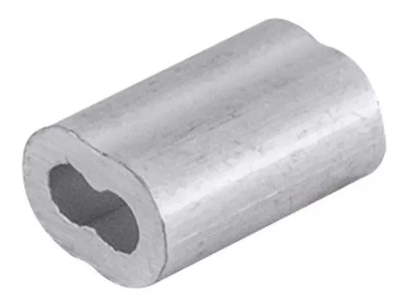100 Pzs Casquillo Aluminio Doble 1/8 Dogotuls Cable Acero