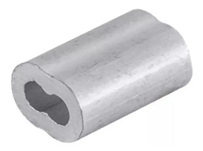 100 Pzs Casquillo Aluminio Doble 1/8 Dogotuls Cable Acero - Dogotuls - vista lateral