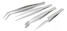 4 Piezas Pinzas Precision Surtek Tipo Tweezer Acero